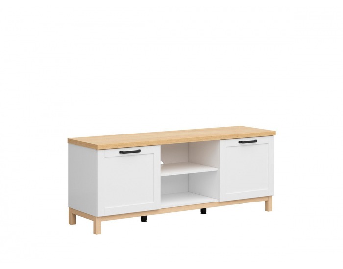 TV stolík Haga RTV2D - biela canadian / dub poľský