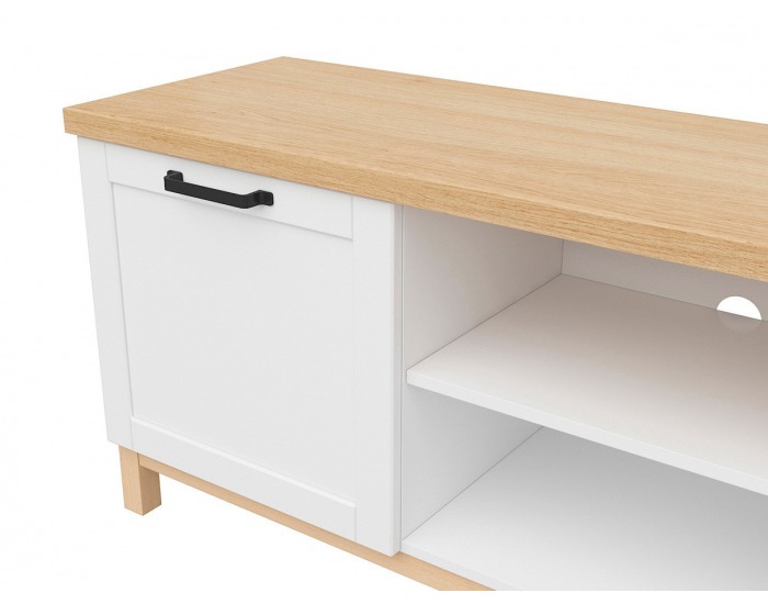 TV stolík Haga RTV2D - biela canadian / dub poľský