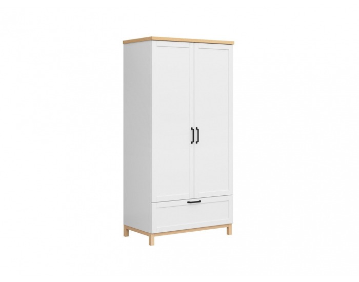 Šatníková skriňa Haga SZF2D1S - biela canadian / dub poľský