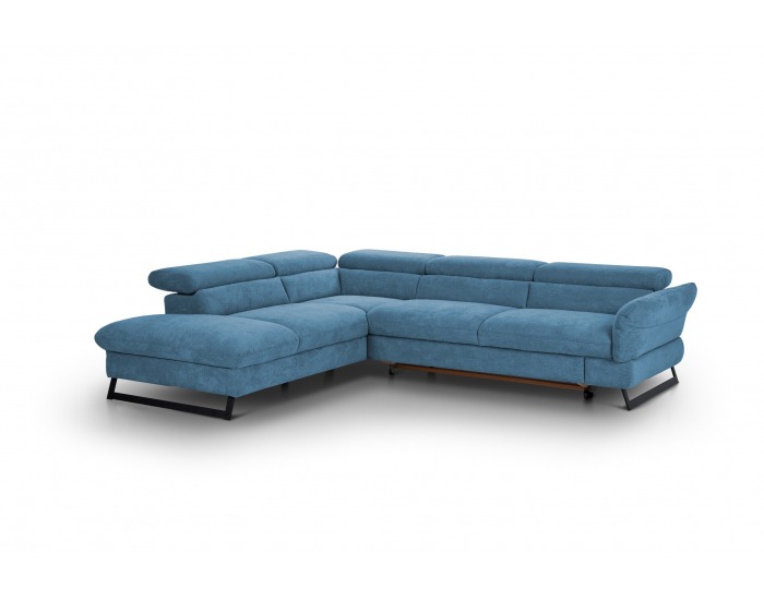 Rohová sedačka s rozkladom Haiti L - azúrová / čierna