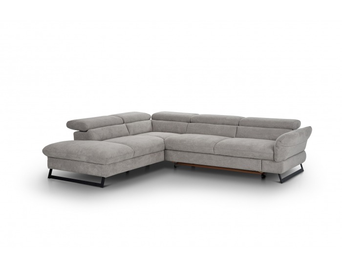 Rohová sedačka s rozkladom Haiti L - sivá / čierna