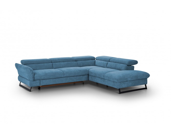 Rohová sedačka s rozkladom Haiti P - azúrová / čierna