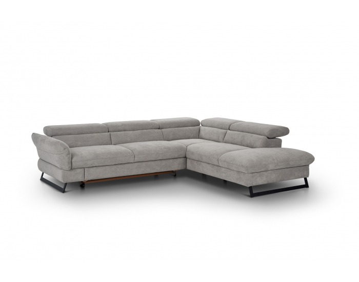 Rohová sedačka s rozkladom Haiti P - sivá / čierna