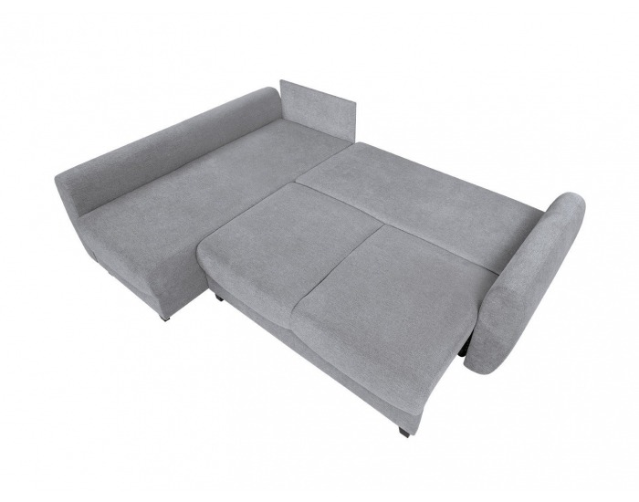 Rohová sedačka s rozkladom a úložným priestorom Hampton L - svetlosivá
