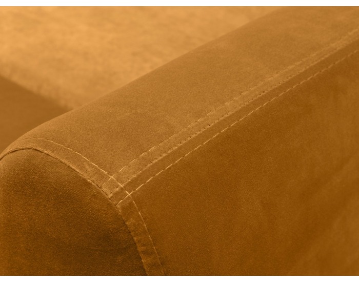 Pohovka s rozkladom a úložným priestorom Hampton Lux - žltá / wenge