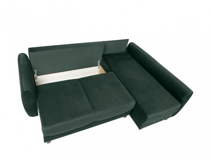 Rohová sedačka s rozkladom a úložným priestorom Hampton P - zelená