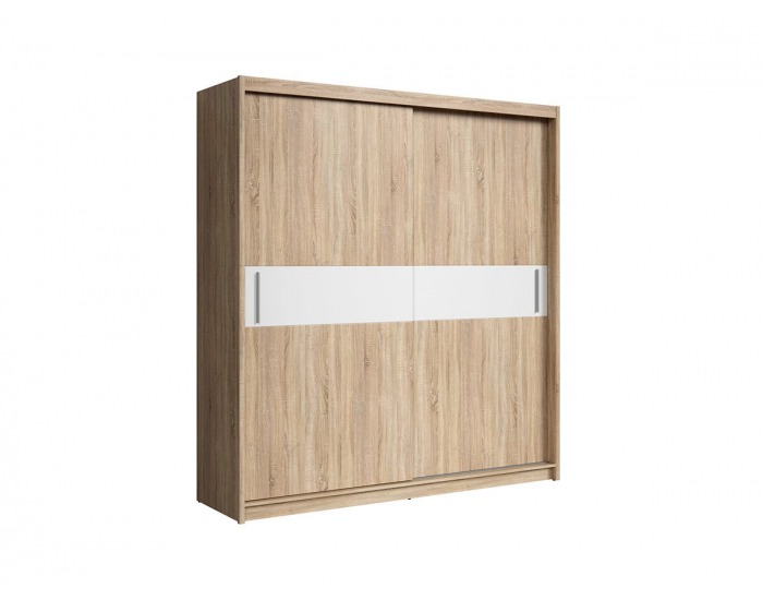 Šatníková skriňa s posuvnými dverami Hana 203 - dub sonoma / biela