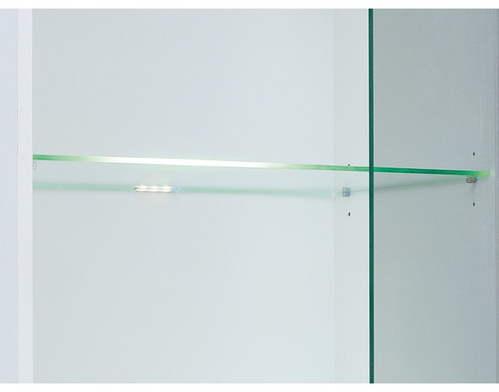 Vitrína Heda REG1W2S - biela / smrekovec sibiu zlatý / biely lesk