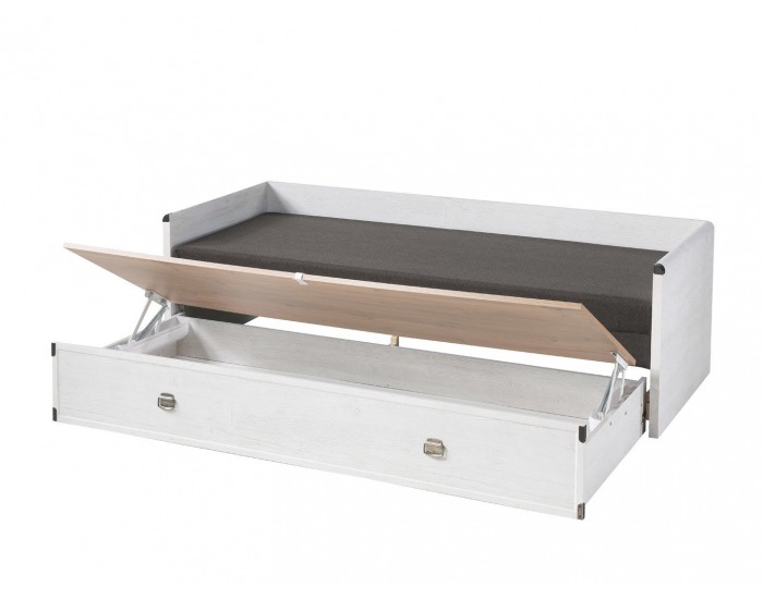 Rozkladacia posteľ s úložným priestorom Indiana JLOZ80/160 - borovica canyon