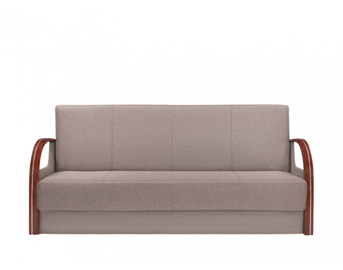 Pohovka s rozkladom a úložným priestorom Jeff - béžová / drevo (TX007)