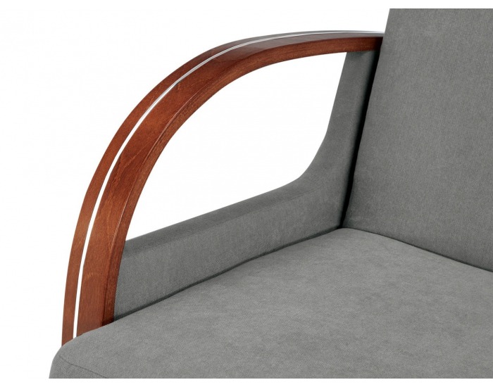 Pohovka s rozkladom a úložným priestorom Jeff - sivá / drevo (TX007)