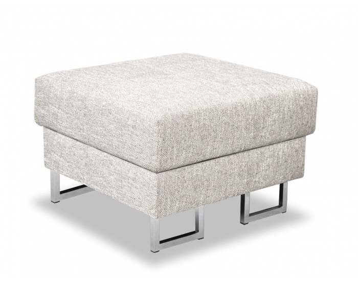 Taburetka Joli M - svetlosivá / chróm