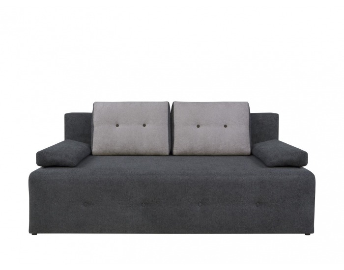 Pohovka s rozkladom a úložným priestorom Kasola Lux - tmavosivá / sivá