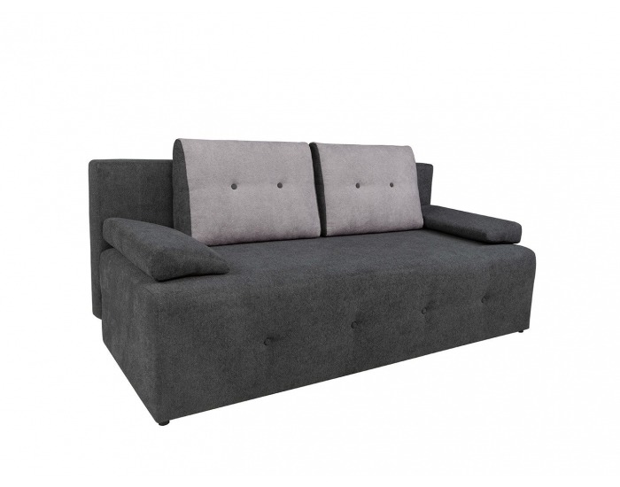 Pohovka s rozkladom a úložným priestorom Kasola Lux - tmavosivá / sivá