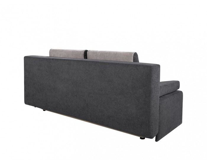 Pohovka s rozkladom a úložným priestorom Kasola Lux - tmavosivá / sivá