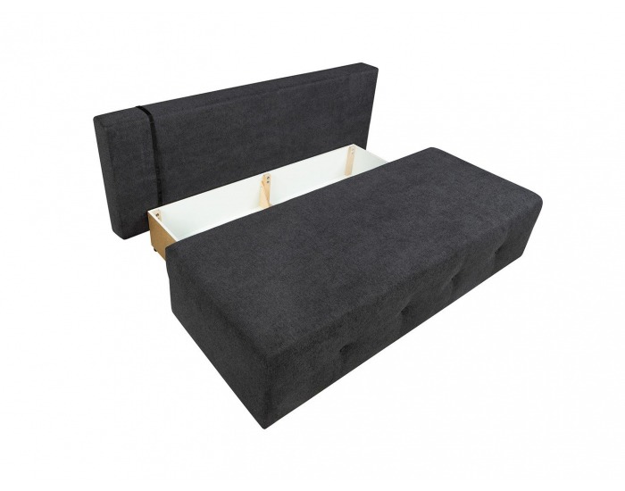 Pohovka s rozkladom a úložným priestorom Kasola Lux - tmavosivá / sivá