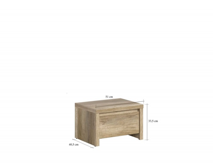 Nočný stolík Kaspian KOM1S - dub monument