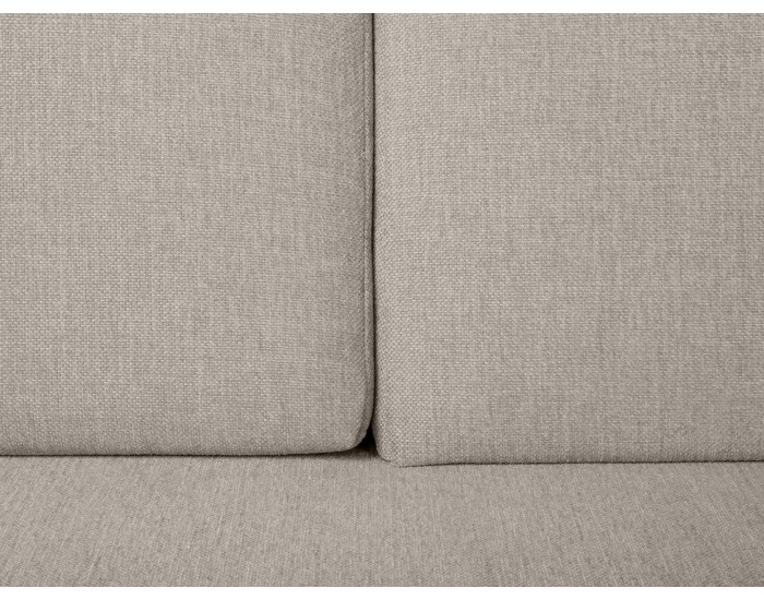 Rohová sedačka s rozkladom a úložným priestorom Kerman L - béžová / drevo (TX061)