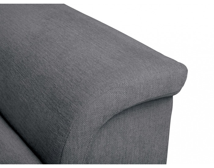 Rohová sedačka s rozkladom a úložným priestorom Kerman L - sivá / drevo (TX023)