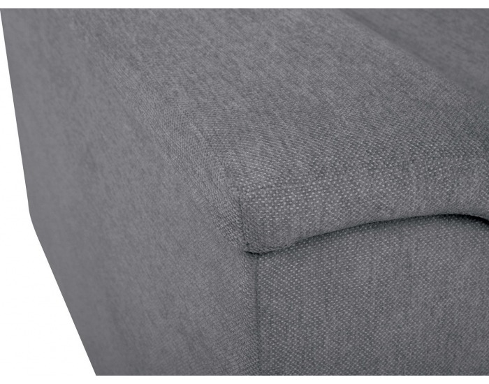 Rohová sedačka s rozkladom a úložným priestorom Kerman L - sivá / drevo (TX023)