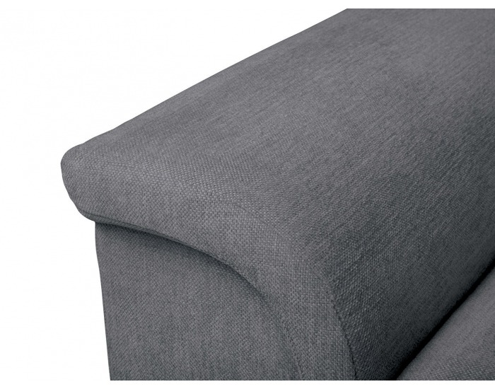 Rohová sedačka s rozkladom a úložným priestorom Kerman P - sivá / drevo (TX023)