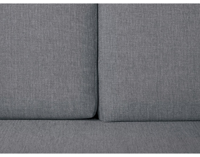 Rohová sedačka s rozkladom a úložným priestorom Kerman P - sivá / drevo (TX023)