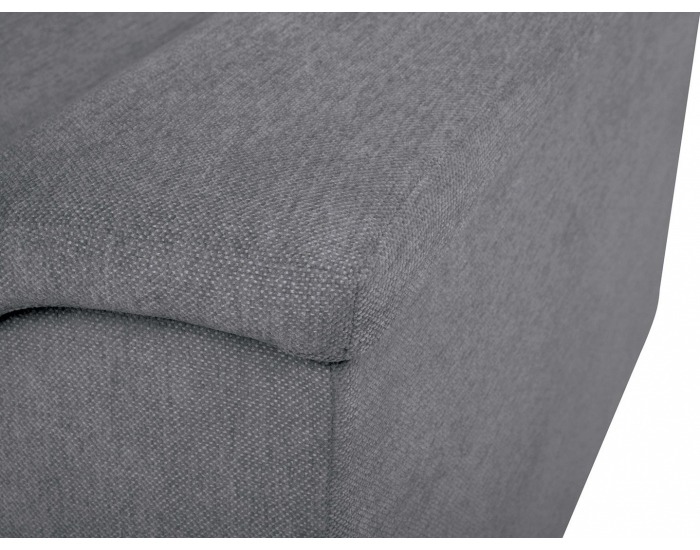 Rohová sedačka s rozkladom a úložným priestorom Kerman P - sivá / drevo (TX023)