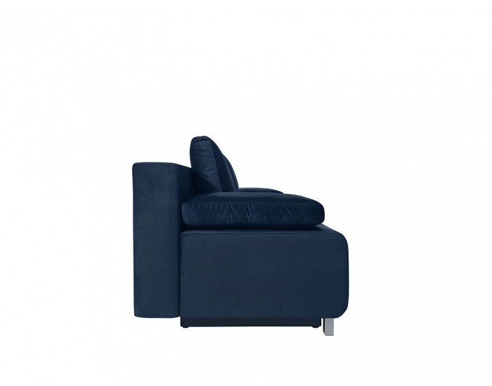 Pohovka s rozkladom a úložným priestorom Kinga III Lux - tmavomodrá