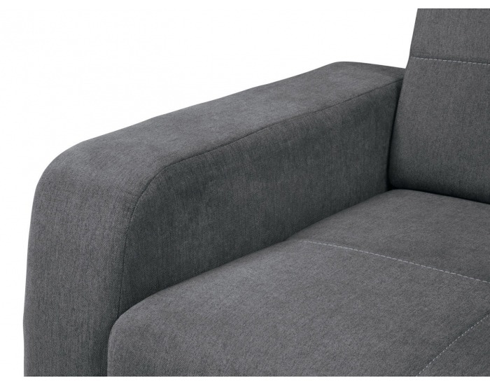 Rohová sedačka s rozkladom Kirsten II L/P - tmavosivá