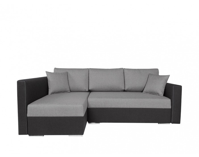 Rohová sedačka s rozkladom Kris II Lux L/P - svetlosivá / tmavosivá
