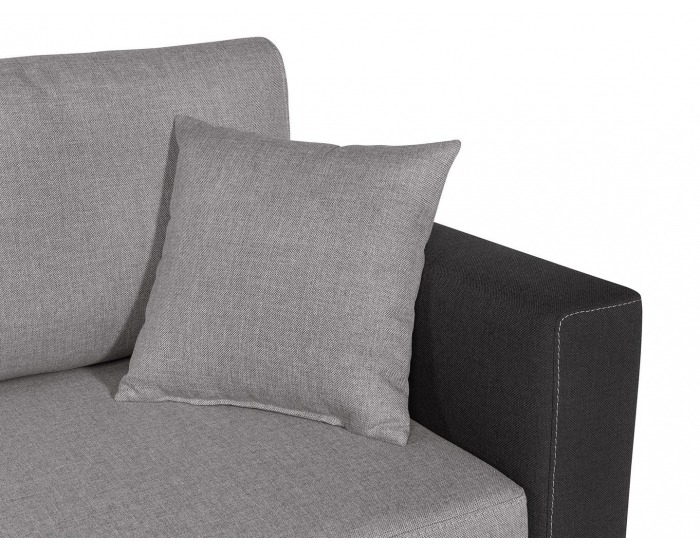 Rohová sedačka s rozkladom Kris II Lux L/P - svetlosivá / tmavosivá