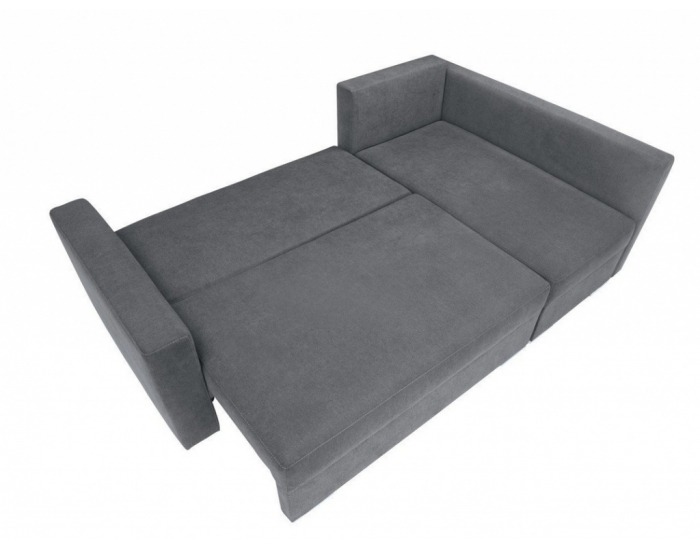 Rohová sedačka s rozkladom Kris II Lux L/P - tmavosivá