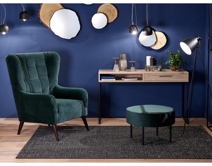 Taburetka Lafu - tmavozelená