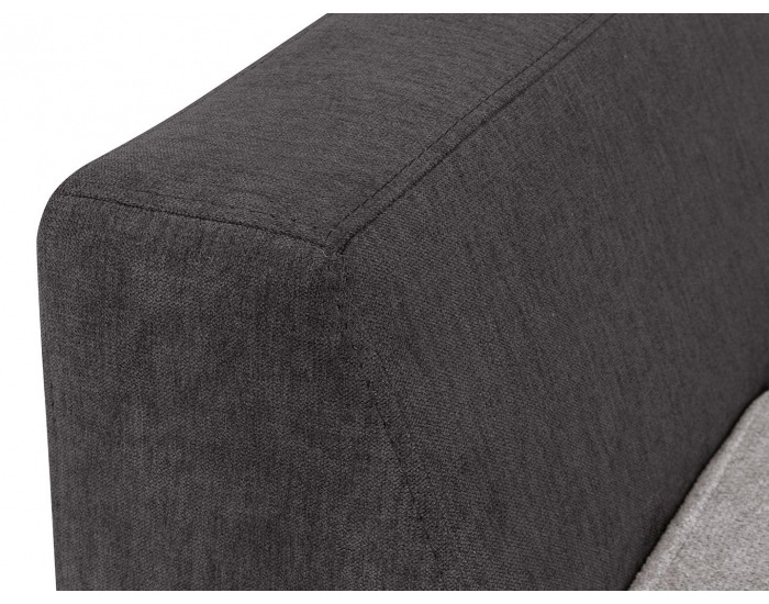 Rohová sedačka s rozkladom Largo Lux L/P - svetlosivá / tmavosivá / žltá