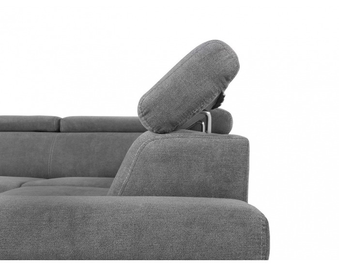 Rohová sedačka s rozkladom a úložným priestorom Loft L - sivá