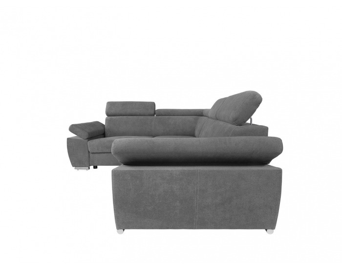 Rohová sedačka s rozkladom a úložným priestorom Loft L - sivá