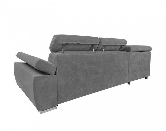 Rohová sedačka s rozkladom a úložným priestorom Loft L - sivá