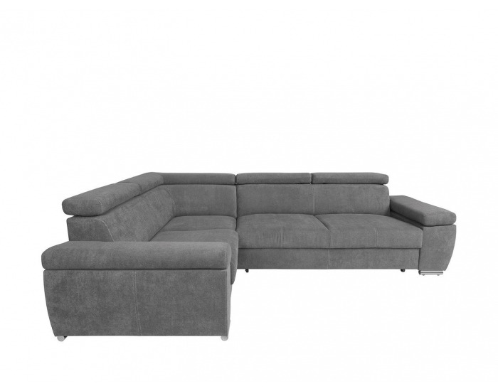 Rohová sedačka s rozkladom a úložným priestorom Loft L - sivá