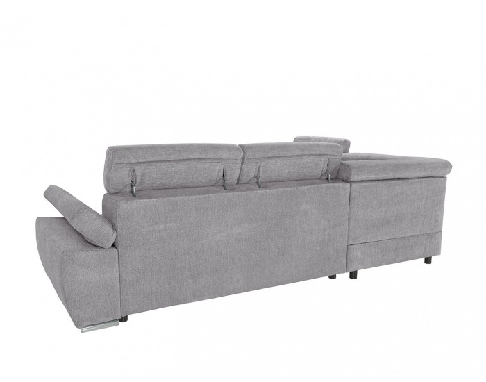 Rohová sedačka s rozkladom a úložným priestorom Loft L - svetlosivá