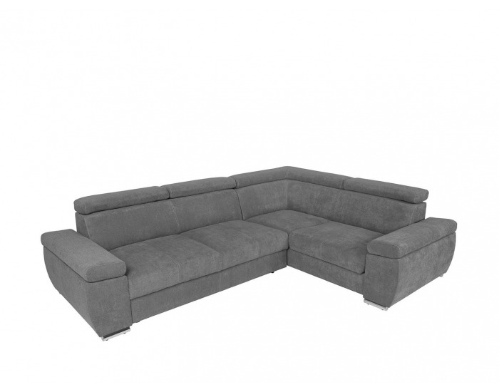 Rohová sedačka s rozkladom a úložným priestorom Loft P - sivá