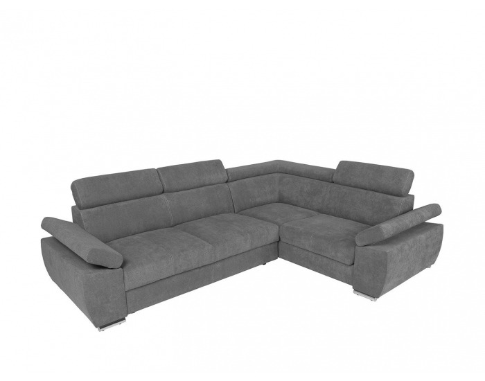 Rohová sedačka s rozkladom a úložným priestorom Loft P - sivá