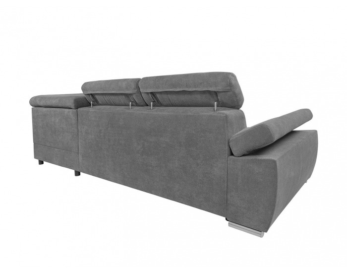 Rohová sedačka s rozkladom a úložným priestorom Loft P - sivá