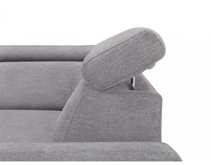 Rohová sedačka s rozkladom a úložným priestorom Loft P - svetlosivá