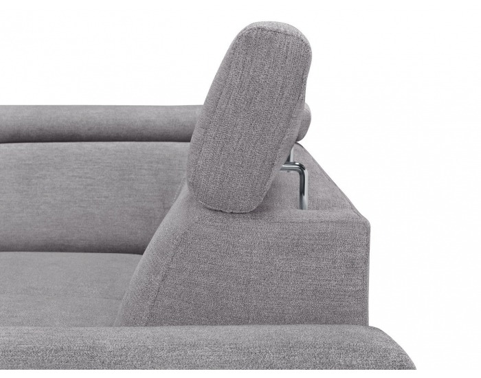 Rohová sedačka s rozkladom a úložným priestorom Loft P - svetlosivá