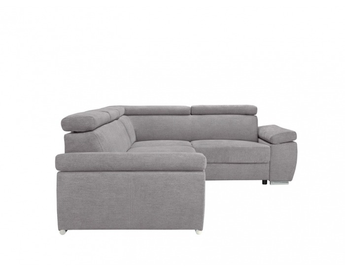 Rohová sedačka s rozkladom a úložným priestorom Loft P - svetlosivá