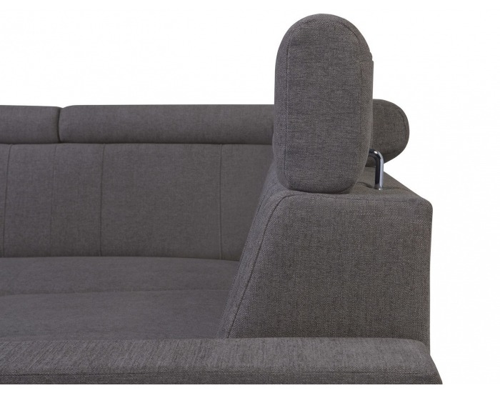 Rohová sedačka s rozkladom a úložným priestorom Lone L - grafitová