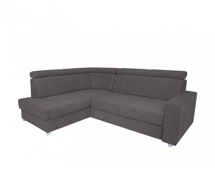 Rohová sedačka s rozkladom a úložným priestorom Lone L - grafitová