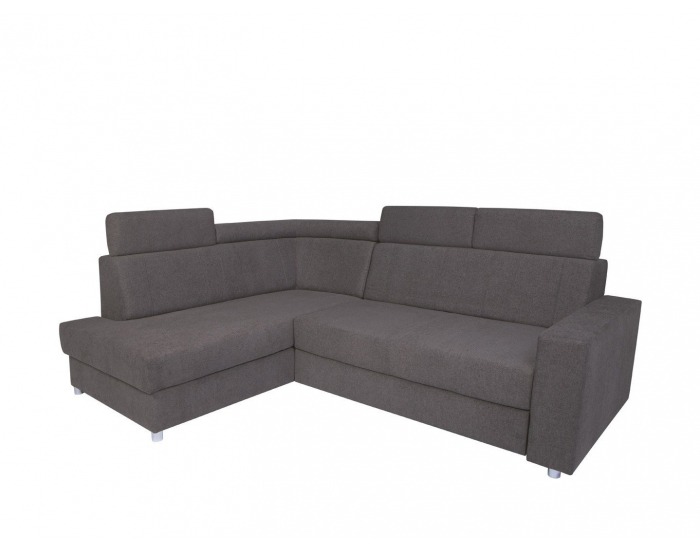 Rohová sedačka s rozkladom a úložným priestorom Lone L - grafitová