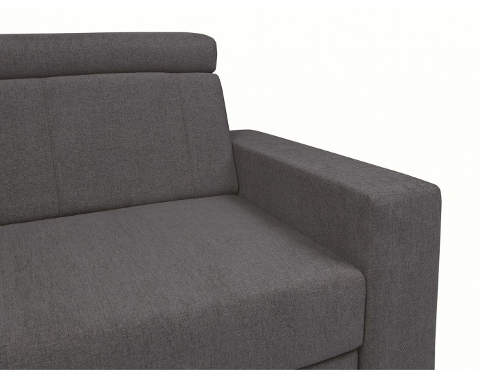 Rohová sedačka s rozkladom a úložným priestorom Lone L - grafitová