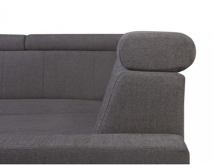 Rohová sedačka s rozkladom a úložným priestorom Lone L - grafitová